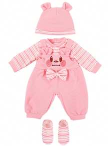 14pcs 16-18in Children Doll Pink Outfit Set, Rompers, Dresses, Jackets, Headbands, Fun Toy Doll Clothes, Children Birthday Gift, Gift For Kids, Doll Not Included - Multicolor - View 13