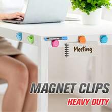 5/10pcs Heavy Duty Metal Magnetic Clips, Dopamine Multicolor Round Strong Grip Refrigerator And Whiteboard Folder Clips, Cute Multifunctional Photo, Memo, Bill And Food Bag Organizer Clips, Suitable For Home, Kitchen, Office, Classroom, Storage Cabinet And Cruise Cabin - View 10