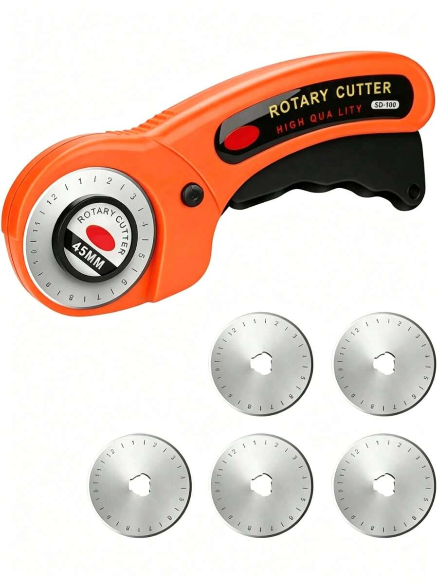 Random Style & Color Sharp Smooth Rotary Cutter, Suitable For Sewing, DIY Fabric Crafts, Christmas, Lace, Back To School, Colorful Sets, School, Sewing, Crochet Knitting, Sewing Supplies, Fabric, Wedding, Handmade Crafts, School Supplies (Select Single Accessory Does Not Include Main Product) - One Size - View 1