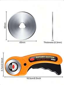 Random Style & Color Sharp Smooth Rotary Cutter, Suitable For Sewing, DIY Fabric Crafts, Christmas, Lace, Back To School, Colorful Sets, School, Sewing, Crochet Knitting, Sewing Supplies, Fabric, Wedding, Handmade Crafts, School Supplies (Select Single Accessory Does Not Include Main Product) - One Size - View 6