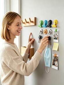 Refrigerator Magnetic Clips, Heavy‑Duty Spring Loaded Magnet Clips, For Kitchen Cabinet & Metal Surfaces, Household Office Workers, Popular Fridge Magnets, Multicolor Random 1/5/10Pcs Food Bag Photo Note Holding Clips - Multiple Styles - View 6