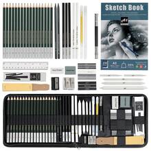 54/75-Pack Sketch Drawing Pencils Kit With 3-Color Sketchbook,Include Graphite,Pastel,Charcoal Pencils And Blending Tools,Pro Art Drawing Supplies For Adults Artists,Ideal For Sketching Shading - 54 Piece Sketch Set - View 10