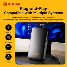 Kodak P150 500GB/1TB Portable Hard Drive, Includes SuperSpeed USB-A Data Cable (5Gbps), Built-In Storage Pouch, Protective Design, Suitable For Router, Laptop, PS4 And Other Devices File Backup - View 6