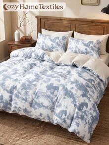2/3pcs Ink Art Print Duvet Cover Bedding Set, Comfortable Breathable Lightweight, Anti-Pilling/Machine Washable, Bedroom Decor, Dorm Bedding, All-Season, Suitable For Single/Double/Queen/King Size Beds, Home Decor, Halloween Gift, Autumn Home Decor - Multicolor - View 5