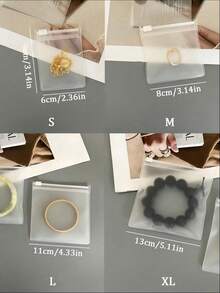 Antioxidant Reusable Sealable EVA Zipper Bags, Suitable For Jewelry Storage, Home Travel And Gift Giving - White - View 4