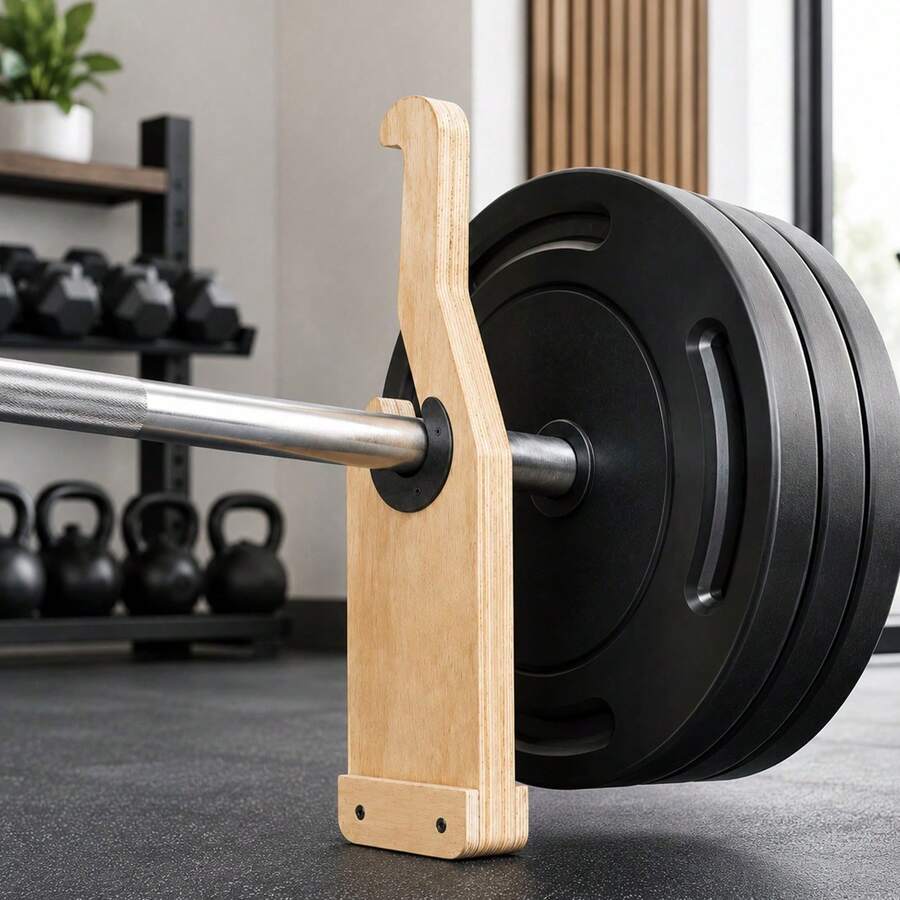 Weight Bar Storage Rack With Anti-Slip Handle, Barbell Holder For Weightlifting Training, Practical Fitness Equipment Accessory - 1 - View 1