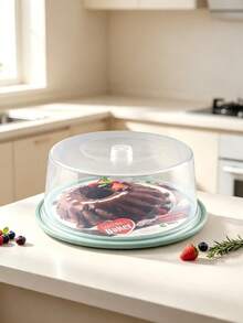 Round Plastic Cake Storage Box With A Highly Transparent Dust-Proof Top Lid. Airtight And Fresh-Keeping, Convenient For Storing And Carrying Desserts, A Practical Storage Container For Home Baking. - Random Color - View 6