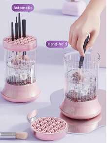 Automatic Makeup Brush Cleaner, Electric Powered, Multi-Size Makeup Brush Washing Machine, Transparent Water Tank Brush Cleaner, Fast Cleaning Makeup Brush Machine - Multicolor - View 7