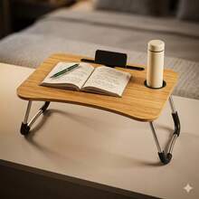 Mesa Notebook Multiuso Ajustavel Portatil Confortavel Versatil Marfim - A - Visão 5