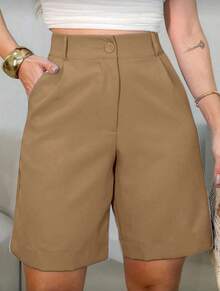 Tailored Bermuda Shorts -  Style - Camel - Ver 1