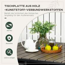 5-teiliges Polyrattan Gartenmöbel Set Esstisch mit 4 Stühlen und Beistelltisch, stilvolle Essgruppe für Balkon und Garten - A - Übersicht 7