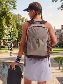 CAMEL CROWN Large Capacity Commuter Backpack, Outdoor Hiking & Climbing Daypack, Travel Student School Bag - Mocha Brown - View 2