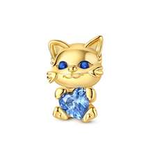 1 Peça Pingente de Pulseira Banhado a Ouro 18K com Fênix Brilhante, Urso, Tartaruga, Flor e Coração para Fabricação de Joias DIY, Escolha Ideal para Presente de Joias para Mulheres - Dourado - Visão 21