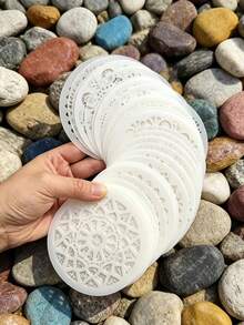 A Set Of 42pcs Circular Mandala Pattern Hollow Stencils, 42pcss In Total, Suitable For Rock Art Projects And Furniture Decoration - Multicolor - View 3
