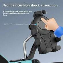 Multi-Shock Absorption Universal 360° Rotating Bicycle Phone Mount Motorcycle Phone Holder Anti-Slip Cycling - Multicolor - View 6