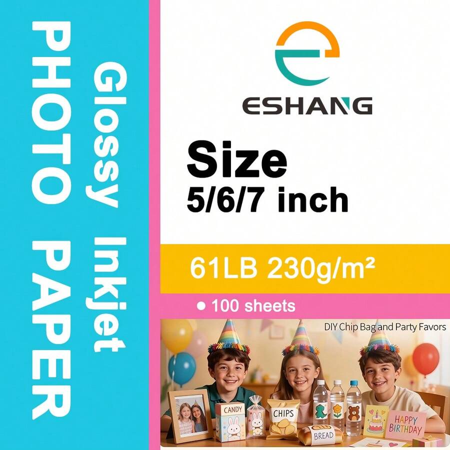 Glossy Inkjet Photo Paper, 5 Inch/6 Inch/7 Inch, 230g/Sqm, 100 Sheets - 100 Sheets - View 1