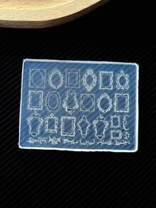 1PC Vintage Frame 3D Nail Art Silicone Mold, Bohemian Pattern DIY Nail Decoration Template For Embossed Relief Nail Sculpture, Nail Styling Accessory Tool, For And DIY Creation - Clear - View 4