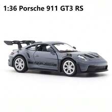 Burago Model Mobil Die-Cast Porsche 911 GT3 RS Skala 1:36 Abu-abu dari Paduan Seng, Mainan Model Kreatif/Ornamen, Cocok untuk Koleksi Remaja dan Dewasa, Dapat Digunakan sebagai Dekorasi Meja, Hadiah Liburan Sempurna - Grey - View 6