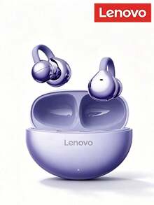 Lenovo 联想 TA410 耳挂式蓝牙耳机，全景高清音质，超长续航，佩戴舒适，真无线，运动游戏耳机 - 紫色 - 查看 1