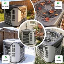 Air Conditioner Cover, AC Cover For Outside Unit With Zipper & Air Vents, Waterproof, UV Resistant, Universal Fit For Most Central Air Conditioner Condensers (Black-Basic, 26'' X 26'') - A - View 6