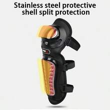 4-Piece Motorcycle Riding Protective Gear Set, Knee Pads + Elbow Pads Combination, Stainless Steel Shock Absorption Protection, Suitable For All Seasons - 4-piece Motorcycle Armor Set - View 10