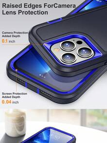 3-Proof Defender 17 Pro Max 18 Pro Max 手機殼 / 3-Proof Defender 平面設計 2 合 1 防摔，相容於 Apple 11/12/13/14/15/16 Pro Max - - Moto - 手機殼 / 相容於 Apple 16 Pro Max/15 Pro Max/14 Pro Max/13 Pro Max/12 Pro Max/11 Pro Max/XS Max/7/8 Plus - 黑藍色/支架 - 查看 5