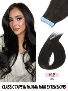 Real Human Hair Seamless Invisible Hair Extensions - Multicolor - View 23