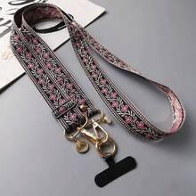 1PC Vintage Petal Willow Leaf Crossbody Phone Lanyard Long Strap Chain With Pearl Pendant Charm, Durable Outdoor Carrying Accessory For Men And Women, Free Spacer - Petal Willow Leaf Crossbody Bag - View 4
