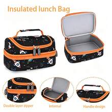 3pcs Men's Highly Attractive Backpack, Handbag And Portable Storage Bag Set, With Rocket Pattern, With Trolley Sleeve, Multi-Pocket Large Capacity Backpack, Suitable For Campus, Travel, Camping, Holiday Gifts. - Three-piece Set - View 6