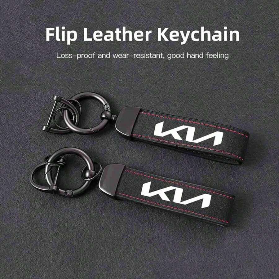 Suede Key Ring Sport Car Keychain Custom For Kia Sportage Ceed Picanto Rio ProCeed Niro Morning KN Car Emblem Gift With - A - View 1