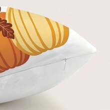 1pc Minimalist Autumn Watercolor Pumpkin Pillowcase, Skin-Friendly Peach Skin Velvet Material, Single-Sided Print 30*50/40*60CM, Suitable For Home Living Room Bedroom Sofa Decoration Cushion Cover, Autumn Harvest Pumpkin Theme Holiday Gift, No Pillow Insert - Multicolor - View 11