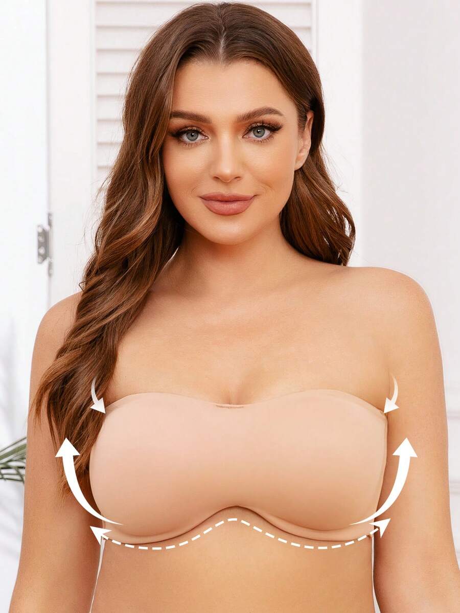 MELENECA Women's Strapless Minimizer Multiway For Large Bust Unlined Seemless Underwire Bandeau Bra