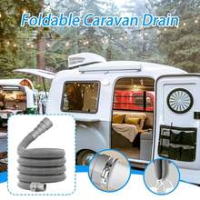 Foldable RV Caravan Sewer Pipe Kit RV Dump Hose Heavy Duty Adjustable RV Drain Pipe RV Trailer Sewer Hose Extended Sewer Pipe - 200cm - View 4