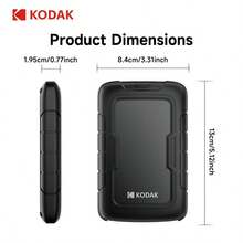Kodak P110 Portable HDD 500GB/1TB – Termasuk Kabel USB-A SuperSpeed (5Gbps), Plug & Play, Perlindungan Anti Guncangan, Kompatibel Luas dengan Laptop, Router, TV, dan PS4 - View 4