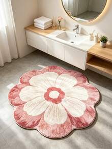 1pc, Modern Floral Design Decorative Rug, Bedroom Decor, Small Rug, Carpet, Home Decor, Living Room Rug, Living Room Small Rug, Bedroom Rug, Living Room Home Decor, Outdoor Rug, Washable Rug - Multicolor - View 6