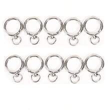 10 buah/paket Klip Gantungan Kunci - Klip Carabiner Paduan Seng, Cocok untuk Aksesori Perhiasan DIY, Hiasan Dompet, Gantungan Kunci, dengan Konektor Putar Klip Kunci Berbentuk Hati - Gesper pegas terbuka - View 8