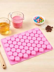 55-Cavity Round Silicone Mold, Small Cylinder Mold, Candy Mold, Silicone, Non-Stick, Easy Release, Heat-Resistant, Reusable Silicone Ice Cube Mold Suitable For Home Baking, Handmade DIY, Dessert Making, Aromatherapy Making, Homemade Soft Candy, Ice Ball Making - Multicolor - View 9
