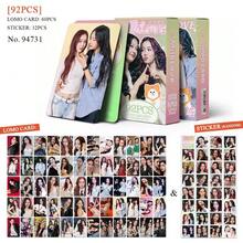 92張牛奶愛心Lomo卡片，適合生日禮物、青少年女孩禮物、K-Pop粉絲禮物，牆面拼貼裝飾、美學房間裝飾、照片牆 - 彩色 - 查看 4