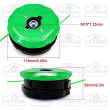 1 cái đầu cắt cỏ kiểu Ý đế xanh, đường kính 113mm, ren M10*1.25, nhựa kỹ thuật cường độ cao chống mài mòn và chịu va đập, lõi kim loại, cấp dây nhanh, dùng cho làm cỏ và tỉa vườn, sân vườn, bãi cỏ - Đầu cắt cỏ (nền xanh Ý) - Xem 9