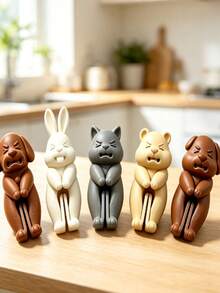 5pcs Cute Animal Shaped Bag Clips, Perfect Seal For Coffee, Grains, Candy And Snack Bags, Ideal Housewarming Gift, Fun Collectible For Snack Lovers And Home Decor Enthusiasts - Multicolor - View 11