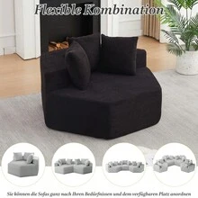 Swivel Chair - Black + Chenille + Foam+Spring + 2 Seat + Modern - View 7