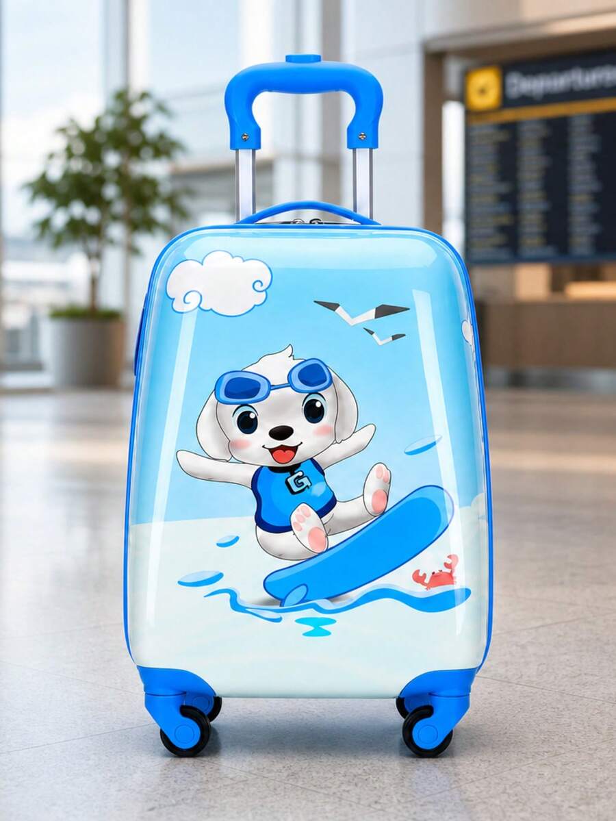 Mala Infantil Bordo 8 kg Escolar 47x29x20cm Leve Resistente Viagens, Escola, Ferias, - Cachorro - Visão 1