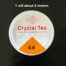 Ahknormailcui 1 Roll/10 Rolls Transparent Elastic Beading Cord, Suitable For Beaded Bracelets/Necklaces/Handmade, 0.4mm-1.0mm Crystal Elastic Rope, DIY Jewelry Making - Clear - View 17