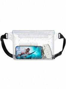 Large Capacity Waterproof Phone Pouch, Touch Screen Photography Crossbody Bag, Swimming Beach Diving Sealed Cover, Rafting Gear - White - View 8