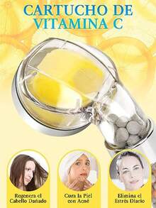 Cabezal de Regadera de Filtro con Soporte, Con Filtro De Vitamina C, Purificador de Alta Presión, Cabezales De Ducha Filtrados Con Cuentas De Filtro, Cabezal de Regadera Cambiable - como en la imagen - Ver 5