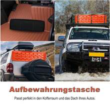 2 Stück Sandbleche Kunststoff Anfahrhilfe Traktionsmatte 10T für Wohnmobil SUV PKW Offroad - A - Übersicht 4