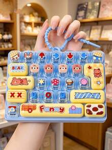 New Animal Cartoon Stress Relief 26-Key Mechanical Keyboard Toy Keychain Bag Pendant Birthday Gift Back To School - Multicolor - View 5