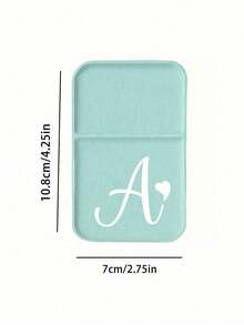 Mini Blue-Green Letter Foldable Portable Makeup Mirror, Printed With Artistic Heart White Initial, Name Initial, With Stand Makeup Mirror, Travel Mirror, Beauty Product, Desktop Makeup Mirror, Rectangular Desktop Compact Makeup Mirror, Foldable Small Minimalist Makeup Mirror, Student Dorm Back To School Mirror, Back To School Gift, Travel Portable Makeup Mirror, Suitable For Women's Gift - Back To School Season, Best Gift For Teachers - Multicolor - View 11