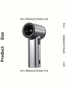1 cái quạt Turbo mini cầm tay, màu trơn phong cách tối giản, màn hình LED kỹ thuật số cao cấp, sạc USB tái sử dụng, luồng gió mạnh, dùng hằng ngày - Nhiều màu - Xem 5