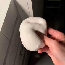 Brinquedo de Apertar Sabonete Macio, Bola de Alívio de Estresse com Retorno Lento, Bola de Estresse Feita à Mão, Bola de Alívio de Pressão - Branco - Visão 3